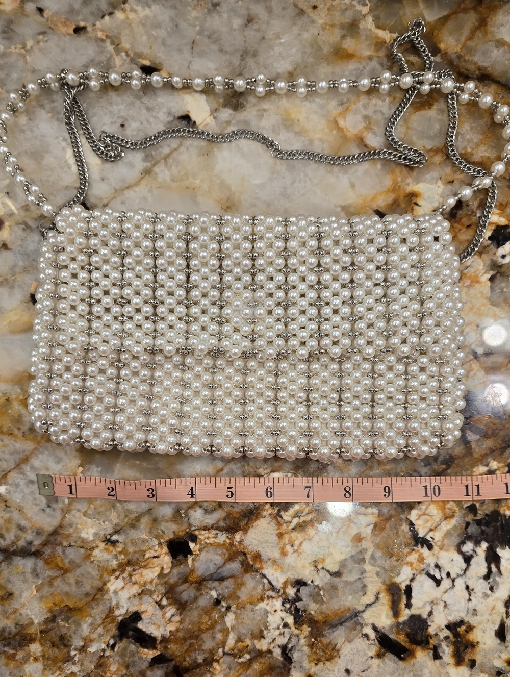 Zara Pearl Beaded Shoulder, Crossbody Bag - Picture 3 of 6